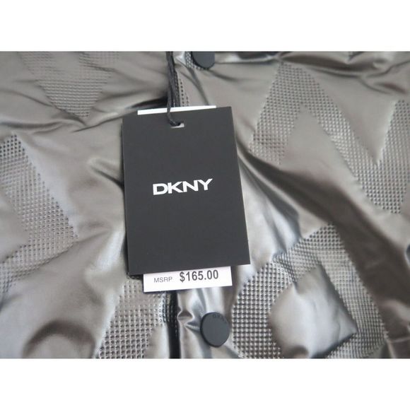 DKNY Men's Sz S Gray Signature Pewter Wind Resistant/Rain Repellent Jacket $165 - Picture 3 of 11